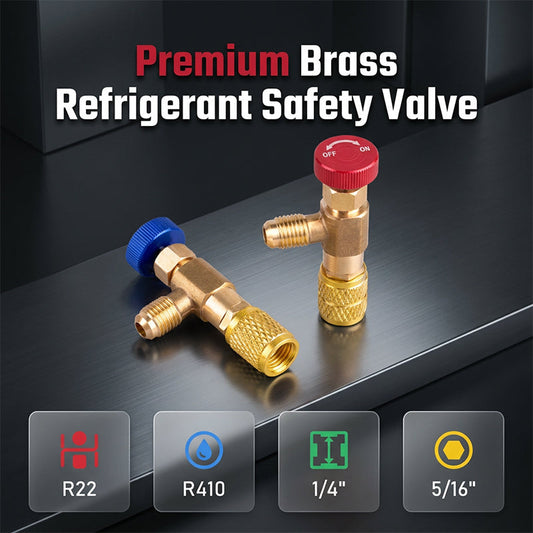 HVAC Refrigerant Charging Safety Valves