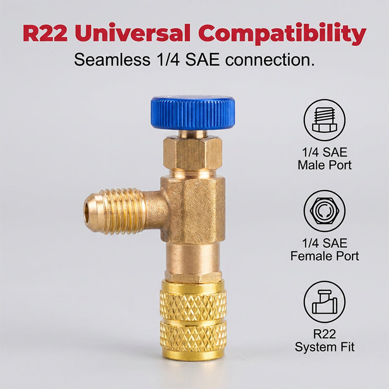 HVAC Refrigerant Charging Safety Valves