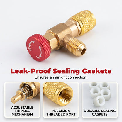 HVAC Refrigerant Charging Safety Valves