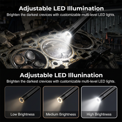 Waterproof Industrial Endoscope Camera with 4.3" IPS Screen