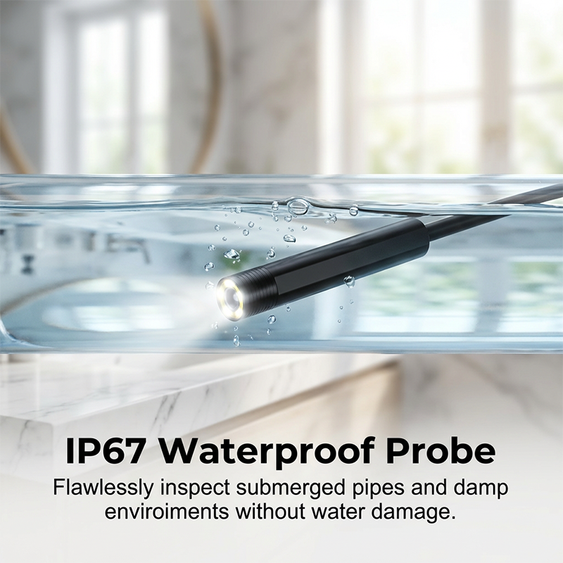 Waterproof Industrial Endoscope Camera with 4.3" IPS Screen