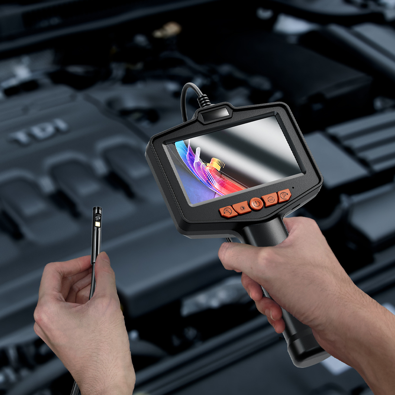 Waterproof Industrial Endoscope Camera with 4.3" IPS Screen