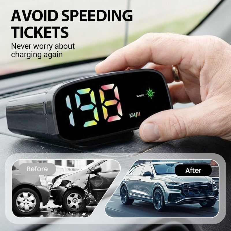 ⏳Time-Limited Special⏰Solar-Powered Car HUD Speedometer