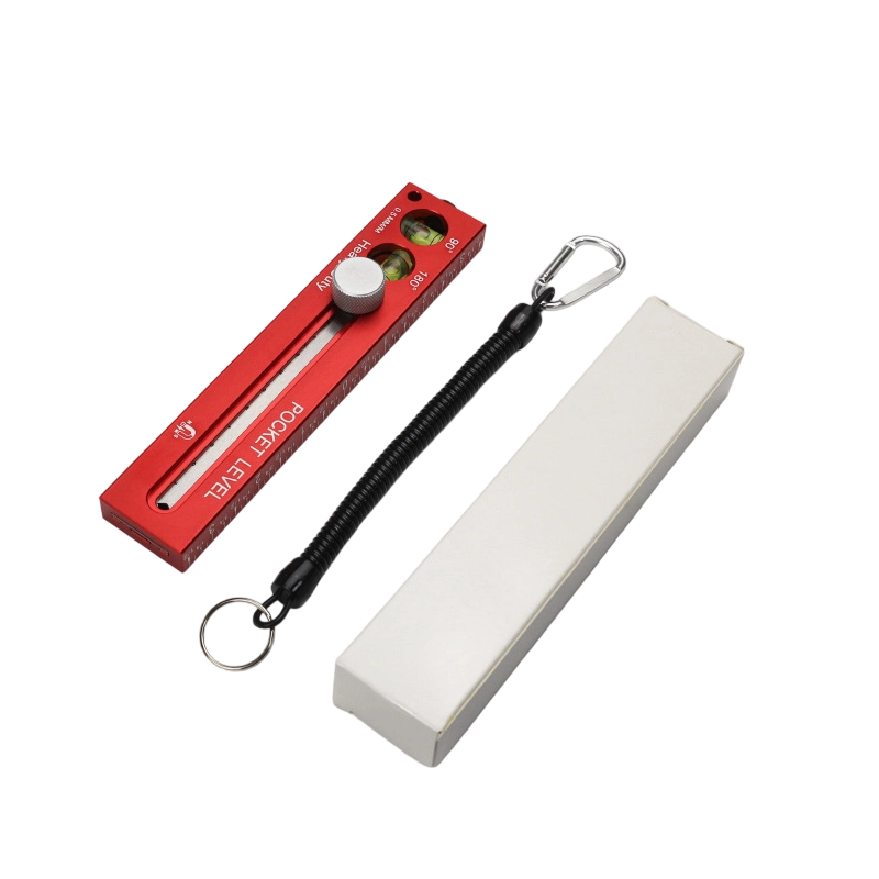 Heavy-Duty Pocket Level with Sliding Ruler