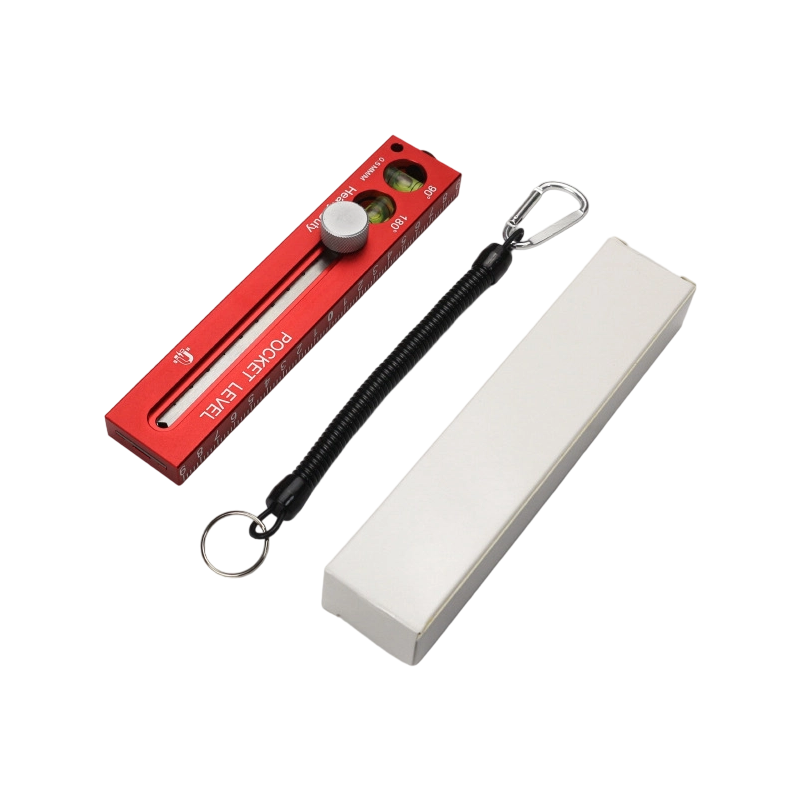Heavy-Duty Pocket Level with Sliding Ruler