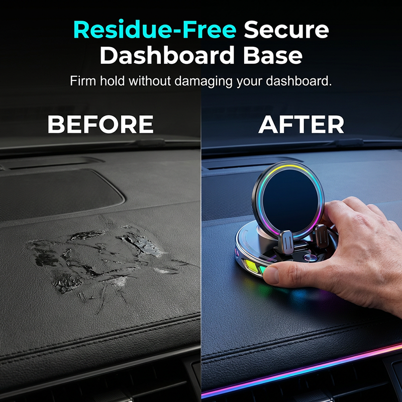 ⏳Time-Limited Special⏰RGB Car Phone Mount – Auto-Clamping & Wireless Charging – Safe One-Hand Driving 🚗