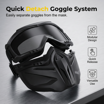 Detachable Full Face Goggle Mask🔥 Customer Favorite🔥