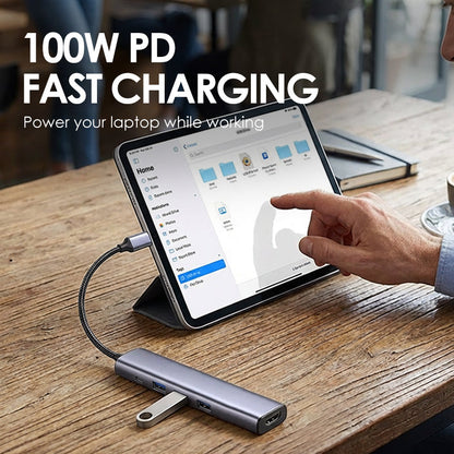 Portable 5-in-1 USB-C Hub with 4K HDMI Output