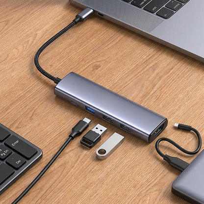Portable 5-in-1 USB-C Hub with 4K HDMI Output