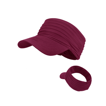 Unisex Pleated Sun Visor Hat for Sports & Outdoors
