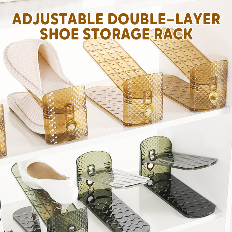 Adjustable Double-Layer Shoe Storage Rack