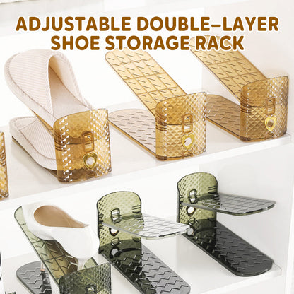 Adjustable Double-Layer Shoe Storage Rack