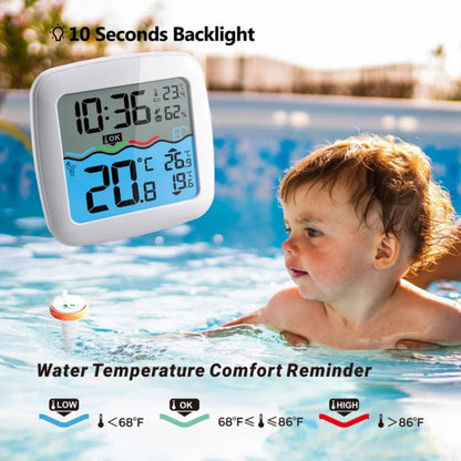 Digital Thermometer Wireless Pool Thermometer Floating Easy-To-Read