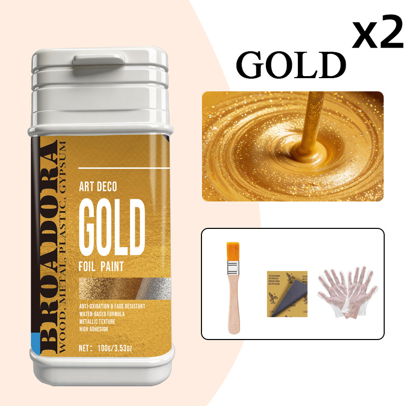 🥳2026 HOT SALE🥳💞50K+ SOLD! 50% OFF!High Adhesion Multi-Surface Gold Foil Paint