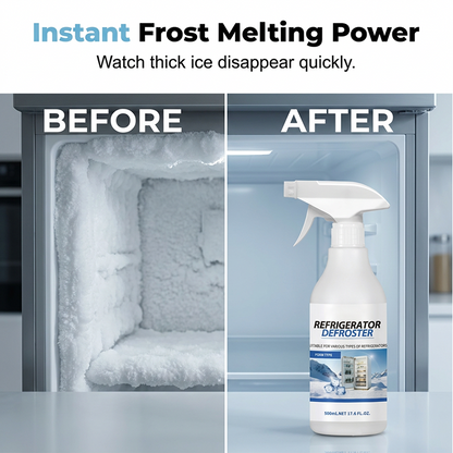 🥳2026 HOT SALE🥳💞50K+ SOLD!❄️💨 50% OFF! Rapid Refrigerator Defroster Spray – Instant frost melting, no scraping. Food safe, easy spray. Save time & energy. 🧊✨