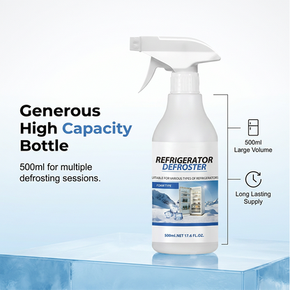 🥳2026 HOT SALE🥳💞50K+ SOLD!❄️💨 50% OFF! Rapid Refrigerator Defroster Spray – Instant frost melting, no scraping. Food safe, easy spray. Save time & energy. 🧊✨