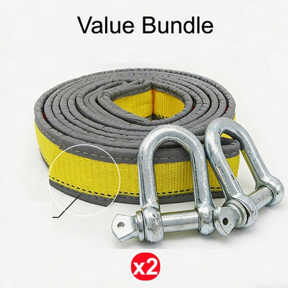 8-Ton Tow Rope with U-Shackle Hooks