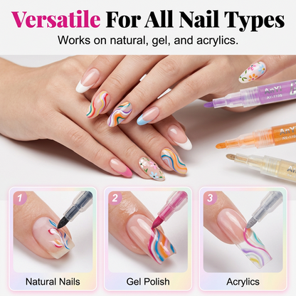 🥳2026 HOT SALE🥳💞50K+ SOLD!🎨💅 50% OFF! 16-Color Nail Art Pen Set – Ultra‑fine tip, 3D gel texture. Quick‑dry & water‑based. DIY salon at home! ✨💖