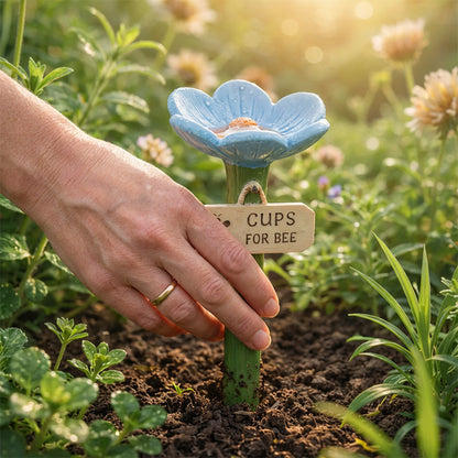 Flower-Shaped Bee Waterer Garden Stake