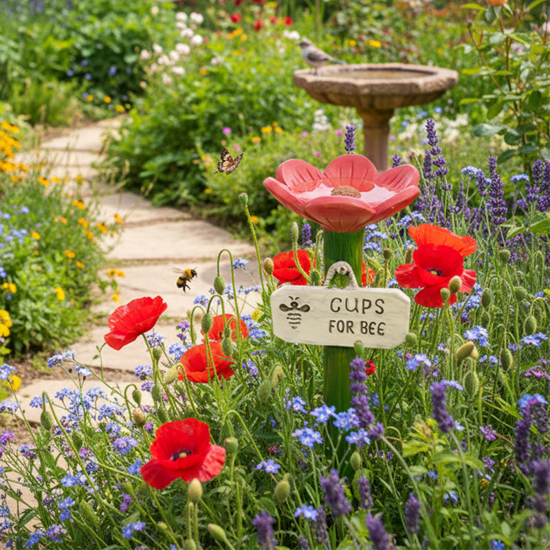 Flower-Shaped Bee Waterer Garden Stake