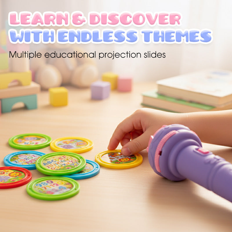 🔥LAST DAY SALE 49% OFF🎁 Early Education Projector Torch for Kids