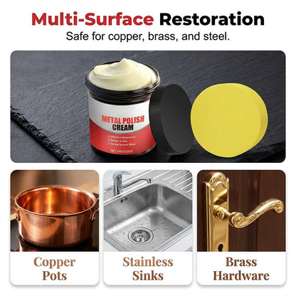 🥳2026 HOT SALE🥳💞50K+ SOLD!✨🧼 50% OFF! Metal Polish Cream – Instantly removes rust & tarnish. Restores mirror shine on copper, brass & stainless steel. A kitchen hero! 💪🔪