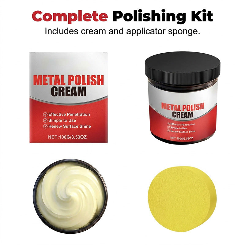 🥳2026 HOT SALE🥳💞50K+ SOLD!✨🧼 50% OFF! Metal Polish Cream – Instantly removes rust & tarnish. Restores mirror shine on copper, brass & stainless steel. A kitchen hero! 💪🔪