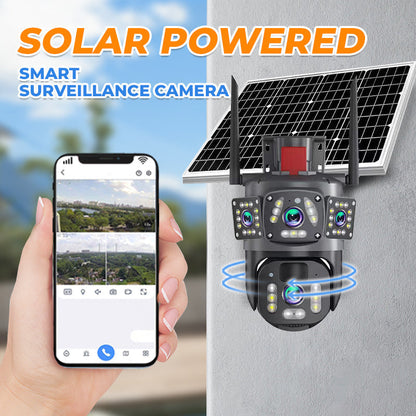 🔥2026 New Arrival🔥⏳Time-Limited Special⏰6K 9MP Outdoor Wi-Fi Security Camera | 3 Lenses, 360° PTZ | IP66 Waterproof, Color Night Vision, Two-Way Audio, Motion Tracking