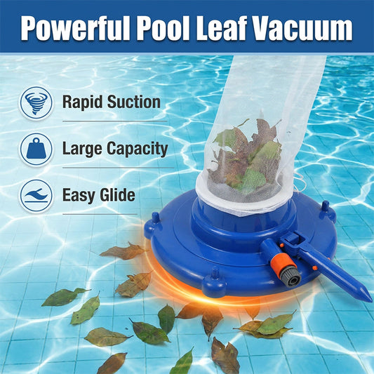 Heavy-Duty Pool Leaf Vacuum with Bag