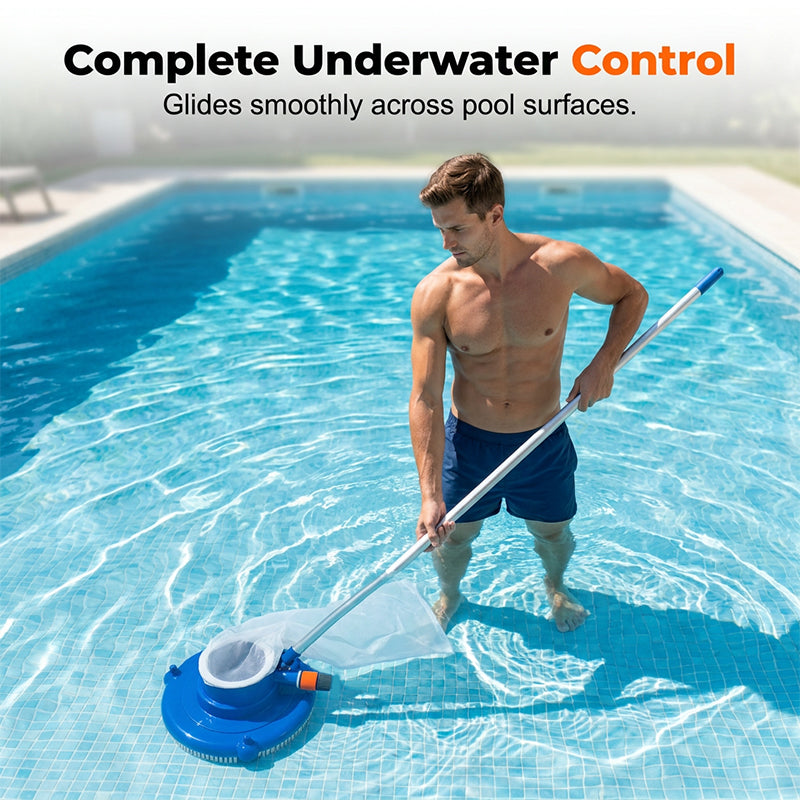Heavy-Duty Pool Leaf Vacuum with Bag