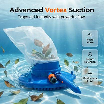 Heavy-Duty Pool Leaf Vacuum with Bag