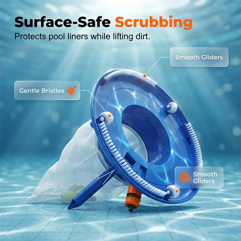 Heavy-Duty Pool Leaf Vacuum with Bag
