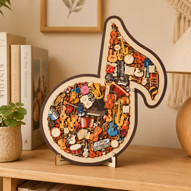 🎼⌛Limited-time offer-Wooden Musical Note Jigsaw Puzzle