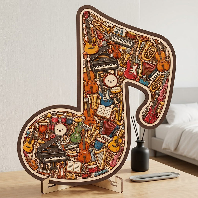 🎼⌛Limited-time offer-Wooden Musical Note Jigsaw Puzzle