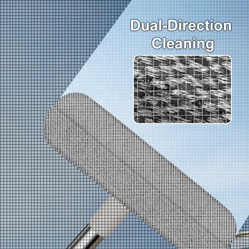 Cleaning Brush with Telescopic Rod for Window Screens