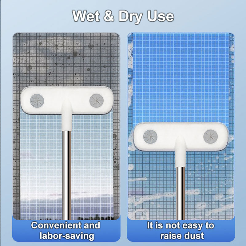 Cleaning Brush with Telescopic Rod for Window Screens