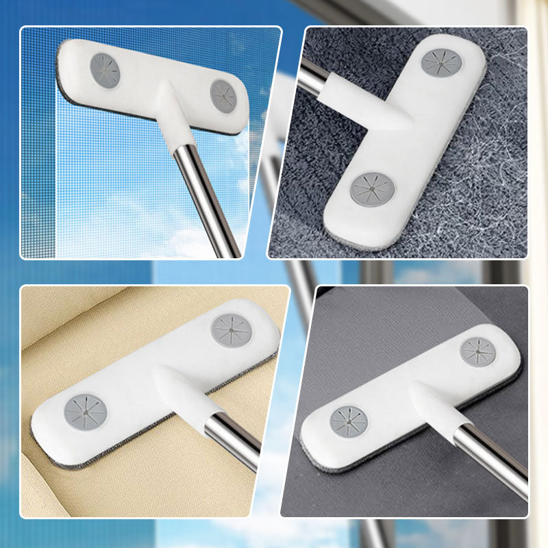 Cleaning Brush with Telescopic Rod for Window Screens