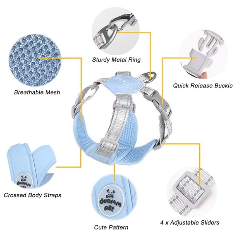 X-frame No-Pull Dog Harness Set with Leash