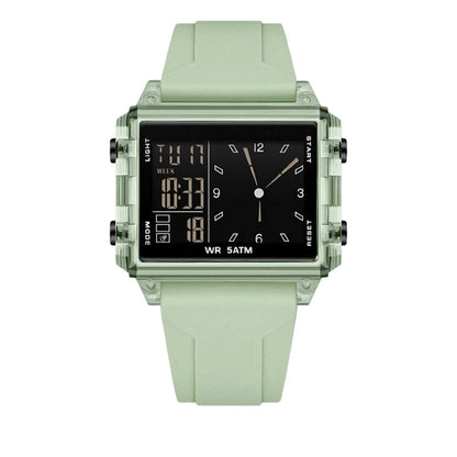 ⌚ Waterproof Transparent Digital Watch – 50M Rating, Luminous Display, Hybrid Time ✨