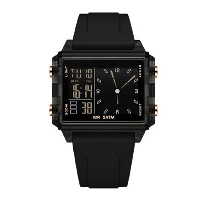 ⌚ Waterproof Transparent Digital Watch – 50M Rating, Luminous Display, Hybrid Time ✨