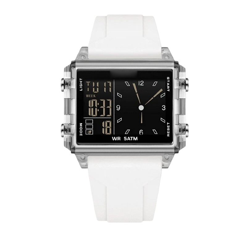 ⌚ Waterproof Transparent Digital Watch – 50M Rating, Luminous Display, Hybrid Time ✨