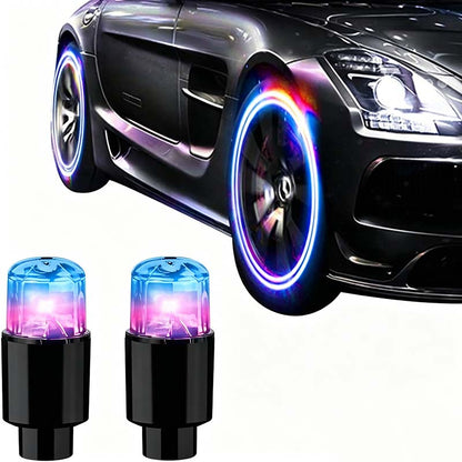 LED Valve Cap Lights for Cars & Motorcycles