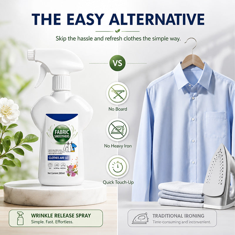 🥳2026 HOT SALE🥳💞50K+ SOLD!👔❤️‍🔥 50% OFF!Instant Wrinkle Release Fabric Spray