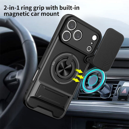 4-in-1 Military-Grade Case – Camera Slider & MagSafe Ring 🛡️📷🔄🧲