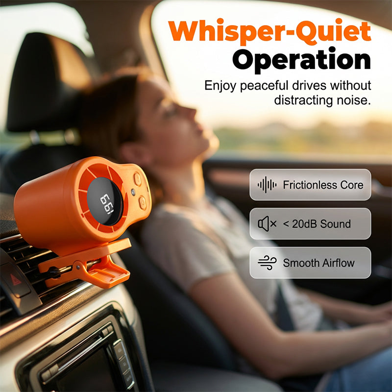 🌀Summer Hot Sale - ONLY ￡11.99!!💨50K+ SOLD!🚙Hands-Free Personal Cooling Fan with LED Display❄️🌬️