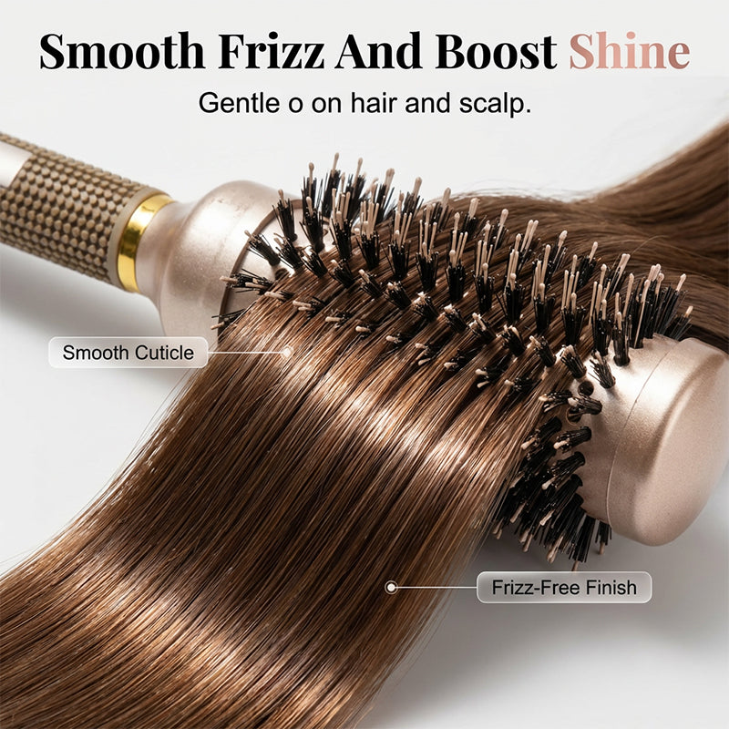 🏆 Last Day Special Price $19.99! 💇Professional Volumizing Round Hair Brush – Vented Barrel, Ergonomic Grip, Salon Results ✨