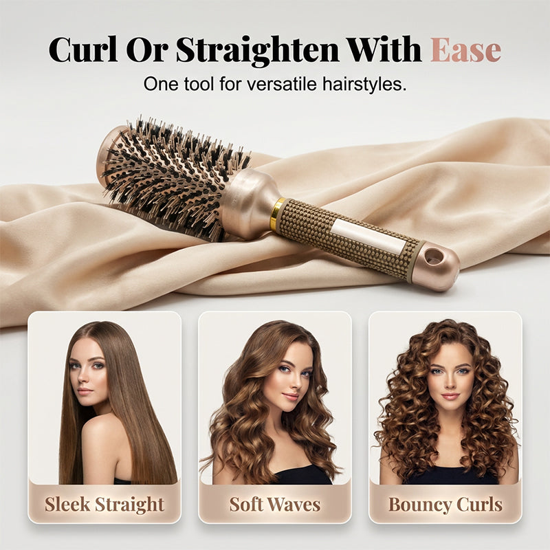 🏆 Last Day Special Price $19.99! 💇Professional Volumizing Round Hair Brush – Vented Barrel, Ergonomic Grip, Salon Results ✨