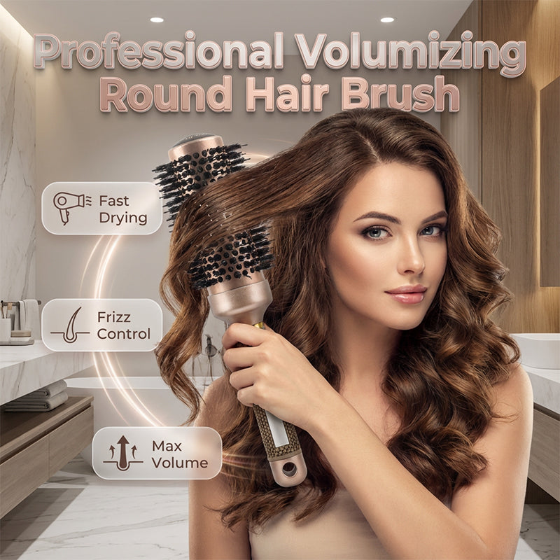 🏆 Last Day Special Price $19.99! 💇Professional Volumizing Round Hair Brush – Vented Barrel, Ergonomic Grip, Salon Results ✨