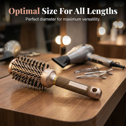 🏆 Last Day Special Price $19.99! 💇Professional Volumizing Round Hair Brush – Vented Barrel, Ergonomic Grip, Salon Results ✨