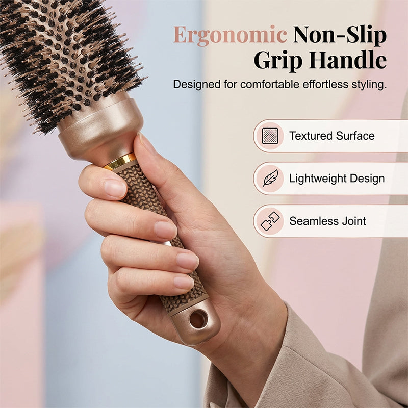 🏆 Last Day Special Price $19.99! 💇Professional Volumizing Round Hair Brush – Vented Barrel, Ergonomic Grip, Salon Results ✨